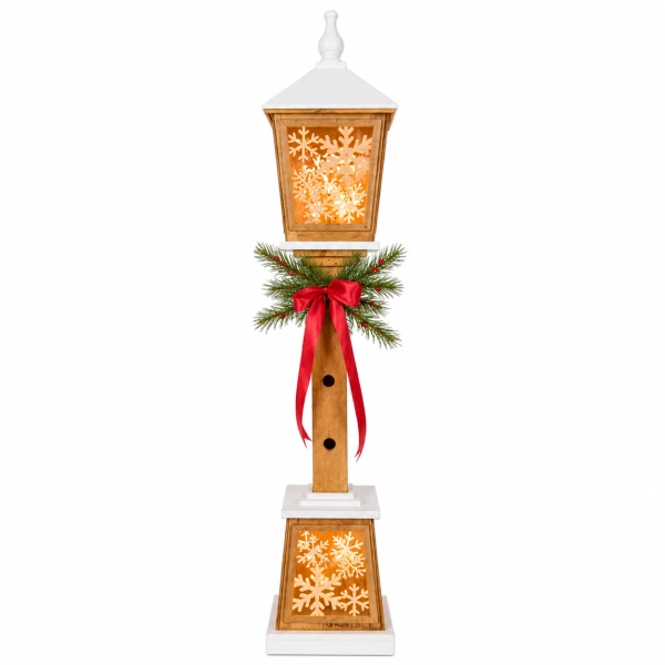 DREWNIANA LATARNIA LED 100CM